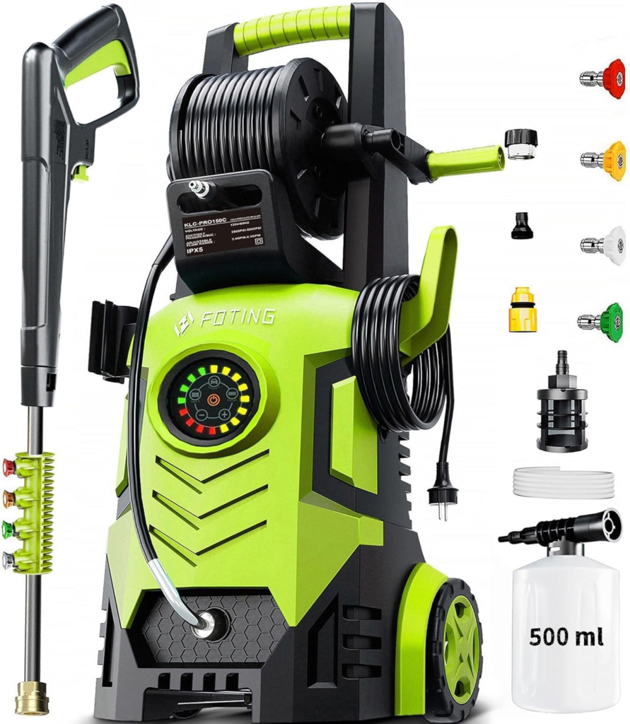 Foting 5000 PSI Pressure Washer 2026 – 8 Level Touch Screen Power